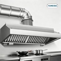 Campana Extractora Comercial de Acero Inoxidable para Cocina con Filtros de Grasa para Restaurantes y Cantinas