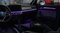 Kit d'accessoires d'éclairage LED intérieur dynamique pour VW T-ROC 2018-2022 avec contrôle par écran