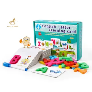 Cartes cognitives en bois pour enfants, jeu d'orthographe des mots, alphabet, jouet en bois, lettres anglaises, apprentissage