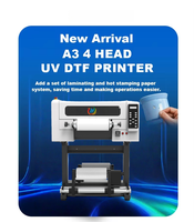 Imprimante DTF UV automatique avec têtes Xp600, laminateur 30 cm, conception de logo multicolore et nouveau design doré