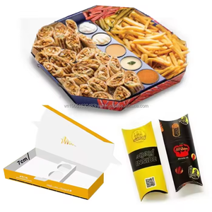 Shawarma de papel para comida para llevar con logotipo personalizado caja de patatas fritas desechables para llevar cajas de almuerzo para envolver comida Burrito caja de patatas fritas - Product Image 3