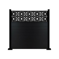 Paravents décoratifs et clôtures d'intimité modernes en composite bois WPC gravé, résistants aux intempéries pour jardin extérieur