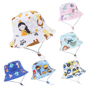 Haute qualité en plein air soleil plage été bébé fille garçon enfant <span class=keywords><strong>Bonnet</strong></span> casquette mignon pêcheur Panama chapeaux enfants dessin animé seau chapeau - Product Image 1