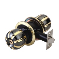 Collier de charge en fer, bouton de porte en dentelle avec clé cylindre en bois, serrure ronde
