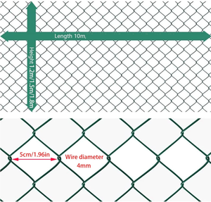 Yuking Stainless Steel Welded Square Hole Chain Link Wire <b>Mesh</b> Corrosion Resistant Silver/Green Galvanized Fencing Bending - Product Image 5