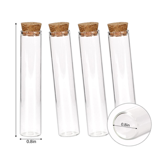 Laboratuar kullanımı borosilikat tüp cam şişe cam tüp mantar şekilli kapak cam silindir Test tüpü - Product Image 1