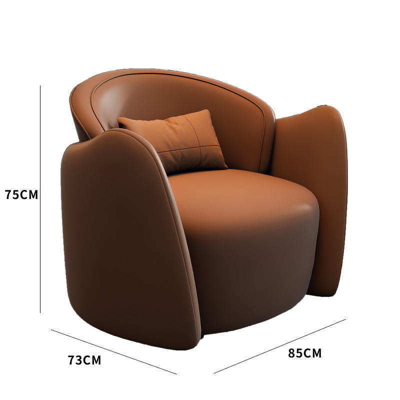 Cuero marrón PU - Asiento individual