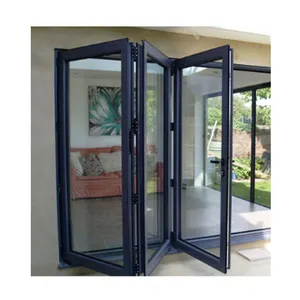 Exterieur Aangepaste Grootte Isolatieglas Aluminium Bifold Deuren Vouwdeuren