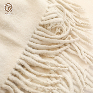 Khăn choàng Pashmina dệt jacquard tùy chỉnh bán buôn, khăn quàng cổ tua rua, chăn dệt bằng tre, đầm dệt kim cho người lớn - Product Image 1