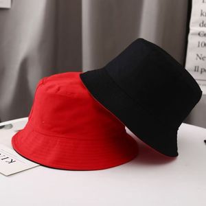 Unisex Bucket <b>Hat</b> Solid Color Sun Protection Foldable <b>Summer</b> Korean Style Canvas <b>Hat</b> - Product Image 4