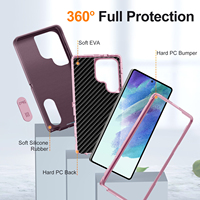 Étui de protection robuste double couche en PC de luxe avec support pour téléphones mobiles Samsung Galaxy S26 Ultra S25 Ultra S24 Ultra S23