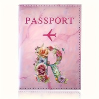 Étui de protection pour passeport, pochette de rangement pour billets d'avion, porte-passeport tendance, série Papillon Lettre, accessoires de voyage multifonctions