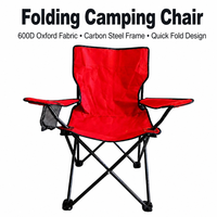Chaise de camping moderne avec porte-gobelet, légère, compacte, structure en acier carbone, pliable, mobilier d'extérieur