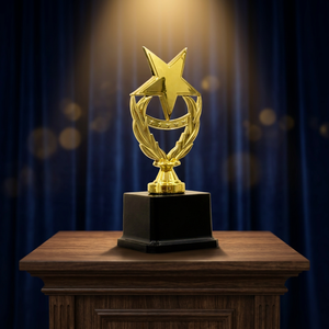 Trofeo de Metal Fundido a Presión de Alta Calidad con Grabado para Reconocimiento Empresarial, Premios Escolares y Eventos de Apreciación a los Empleados - Product Image 1
