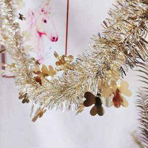 أشرطة زينة عيد الميلاد الجديدة بالجملة بتصميم البرسيم الأيرلندي، أشرطة ملونة للتعليق في المنزل، أشرطة عشب الحظ - Product Image 2