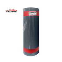Film protecteur auto-cicatrisant en TPU 0,3*15M pour phares de voiture, film teinté pour phares de voiture, film protecteur pour phares et feux de brouillard de voiture, carbone profond
