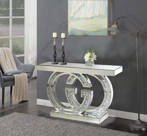 Modern French Style Elegant <strong>Cheap</strong> Mirrored Crushed Diamond <strong>Console</strong> <strong>Table</strong> - Product Image 2