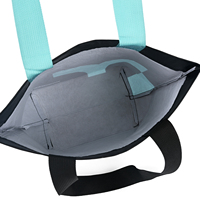 Sac de courses en RPET laminé à grande capacité avec logo personnalisé, sac de courses réutilisable écologique recyclé, sac fourre-tout non tissé