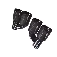Embouts d'échappement plaqués noir en Fiber de carbone de Type H Offres Spéciales pour BMW 525i 528i 530i G30 G31 OEM