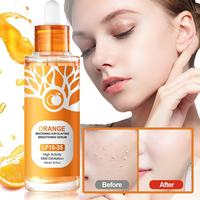 Sérum Liquide Éclaircissant Anti-rides Exfoliant à la Vitamine C et à l'Orange 100ml Haute Efficacité pour le Visage