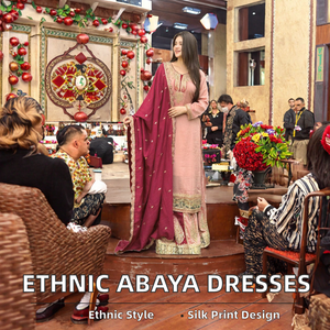 Dupatta ethnique indien pakistanais pour femmes JQ de haute qualité, en cachemire et soie, imprimé à l'écran, pour l'église, le travail, les occasions professionnelles, style moulant et fendu - Product Image 2