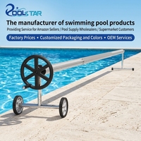 Enrouleur de bâche de piscine pour usage extérieur avec support, installation facile, acier inoxydable, pour piscines hors sol