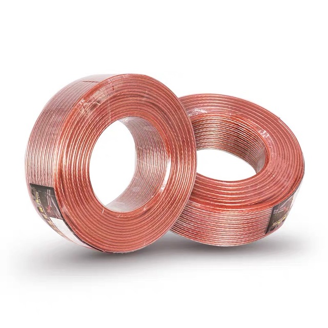 High Quality Speaker Wire Transparent 100% CU Conductor Speaker Wire 50m/ 100m