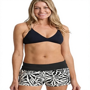 Women's High Waist <b>Skorts</b> With <b>Black</b> White Leaf Print Sporty Shorts Breathable Knitted Spandex Polyester Fit Regular - Product Image 3