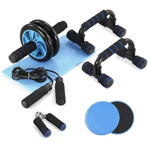 Fitness Core Coaster Bauch trainer Fitness 6 In 1 Ab Wheel Roller Kit Maschine Sechs Abdominal Pack Care Abdominal Machine