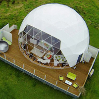 KENTEN – tente igloo de luxe en PVC polycarbonate, dôme préfabriqué, avec salle de bain