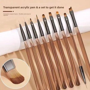Japanese Acrylic Nail <b>Brush</b> Set Fine Liner Color Painting Phototherapy Pen for Professional Nail Salon - Product Image 5