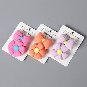 Flores de tela para niños, rellenos de <span class=keywords><strong>Netflix</strong></span> de algodón, clip superior de flor grande, tarjeta de cabello, flequillo, clip de mar, tocado - Product Image 4