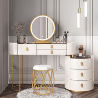 Table de toilette en bois massif et granit, style nordique minimaliste, moderne et simple, avec rangement, tendance Instagram