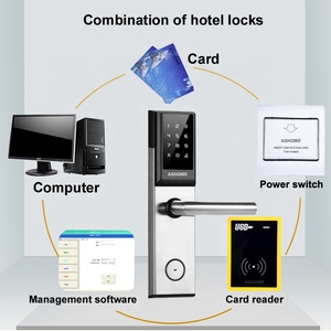 Système de serrure de porte Tthotel, serrure en acier inoxydable, système de sécurité sans fil, serrure sans clé, appartement, carte M1, serrure d'hôtel - Product Image 4