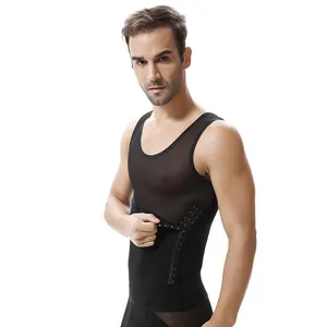 Dimagramento Della Maglia Dello Shaper Del Corpo per Gli Uomini Della Maglia Addome Termo Pancia Shaperwear Vita del Sudore Corsetto con Controllo Del Ventre cintura Top