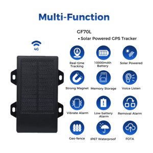 Dispositivo de seguimiento GPS magnético fuerte, rastreador GPS portátil con energía Solar, rastreador inalámbrico de coche 4G con IP67 a prueba de agua - Product Image 2