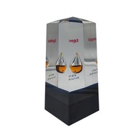 Trophée personnalisé en bloc d'acrylique avec goutte d'huile en résine transparente solide, prix de récompense et presse-papiers pour souvenir