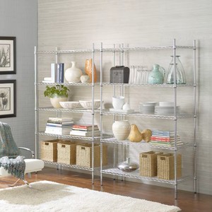 Étagère utilitaire en métal chromé à 5 niveaux, 47,7 po de largeur x 18 po de profondeur x 72 po de hauteur - Product Image 2