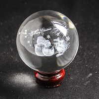 Boule de cristal en verre K9 gravée, polie, en 3D, avec gravure laser, 50 mm, 80 mm, 100 mm, pour cadeau en cristal