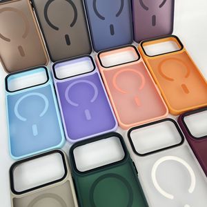 Coque transparente magnétique sans fil pour iPhone 17 16 Plus Air Pro Max, en TPU et PC <span class=keywords><strong>mat</strong></span> translucide avec cercle <span class=keywords><strong>noir</strong></span> pour l'appareil photo - Product Image 5