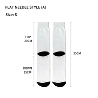 Chaussettes personnalisées avec logo imprimé, chaussettes de sport en polyester vierges pour sublimation, chaussettes blanches à col ras du cou pour sublimation