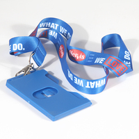 Produkt Lanyard Grayish Color Lanyard mit Oem Custom Wave Point Logo Horizontales transparentes Kartenhalter-Set