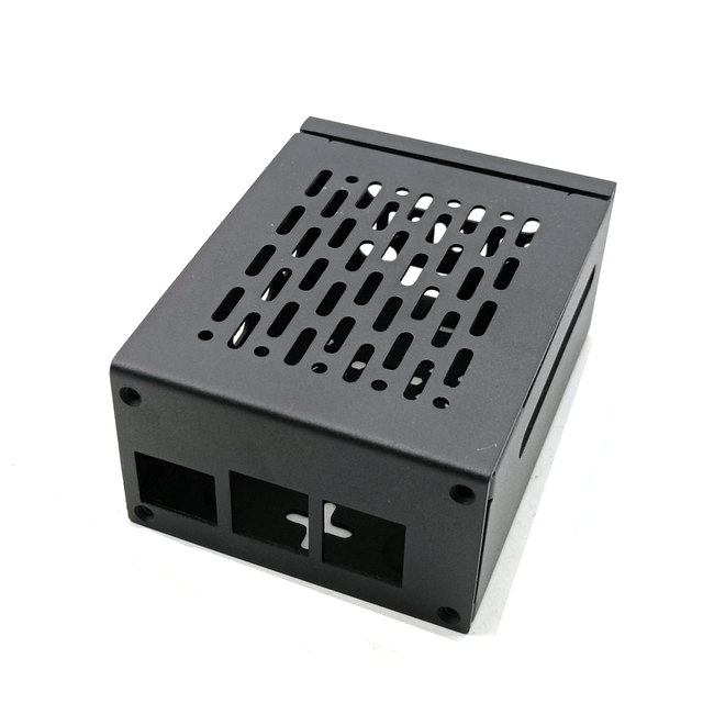 Raspberry Pi 5 PCIe Expansion Metal Housing Ventilation Hole Layout M.2 NVMe SSD Protective Enclosure for Open Source Hardware