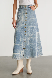 المرأة عارضة شعار الدنيم الشق اللباس طول طويل قلم رصاص صورة ظلية مقاس كبير الشتاء نمط الطباعة-للصيف والربيع - Product Image 3