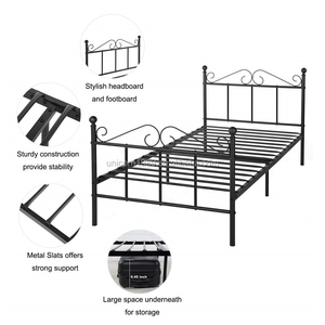 Phong Cách Châu Âu Đồ Nội Thất Phòng Ngủ Copulate Sắt Rèn Giường Kim Loại Nền Tảng Giường Khung Tùy Chỉnh - Product Image 1