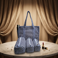 Sac en coton matelassé de style vintage à imprimé floral, écologique, réutilisable, durable, avec poignée souple, fermeture éclair, léger et facile à transporter