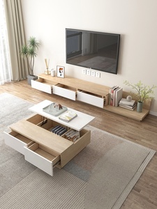 ตารางที่หรูหราไม้ Mdf เฟอร์นิเจอร์ตู้ที่ทันสมัย<span class=keywords><strong>2022</strong></span>ห้องนั่งเล่นหรูหราศูนย์ทีวียืนและชุดโต๊ะกาแฟ - Product Image 3