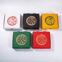 Boîte à pizza portable de qualité supérieure en gros, boîte à pizza triangulaire avec logo personnalisé