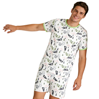 T-shirt imprimé pour adulte motif bébé panda, haut pour adulte avec boutons-pression sur l'épaule pour homme, jolies tenues ABDL
