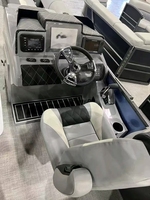 Bateau Ponton de Luxe à Double Couche de 7,5 m (25 pi) avec Toboggan et Haut-parleurs Stéréo – Style Populaire pour la Pêche et les Loisirs